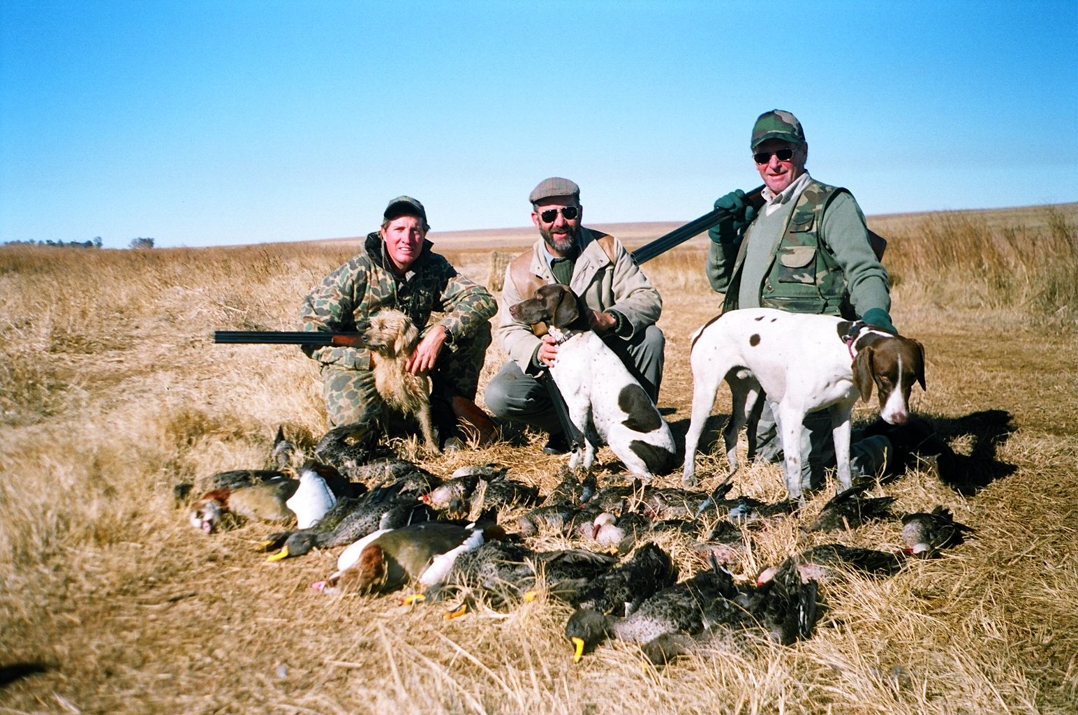 In the field
