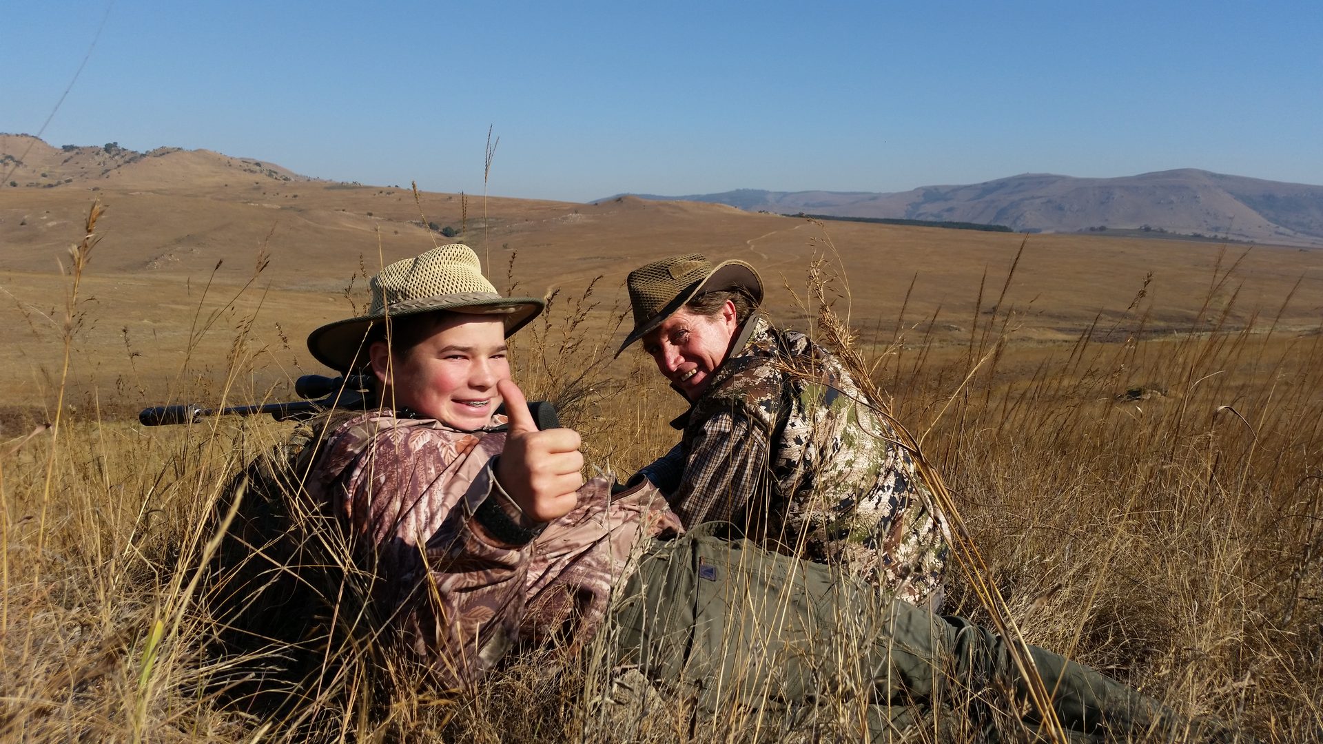 In the field